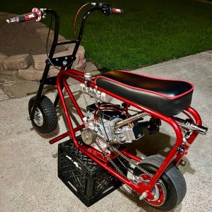 red plain stock minibike